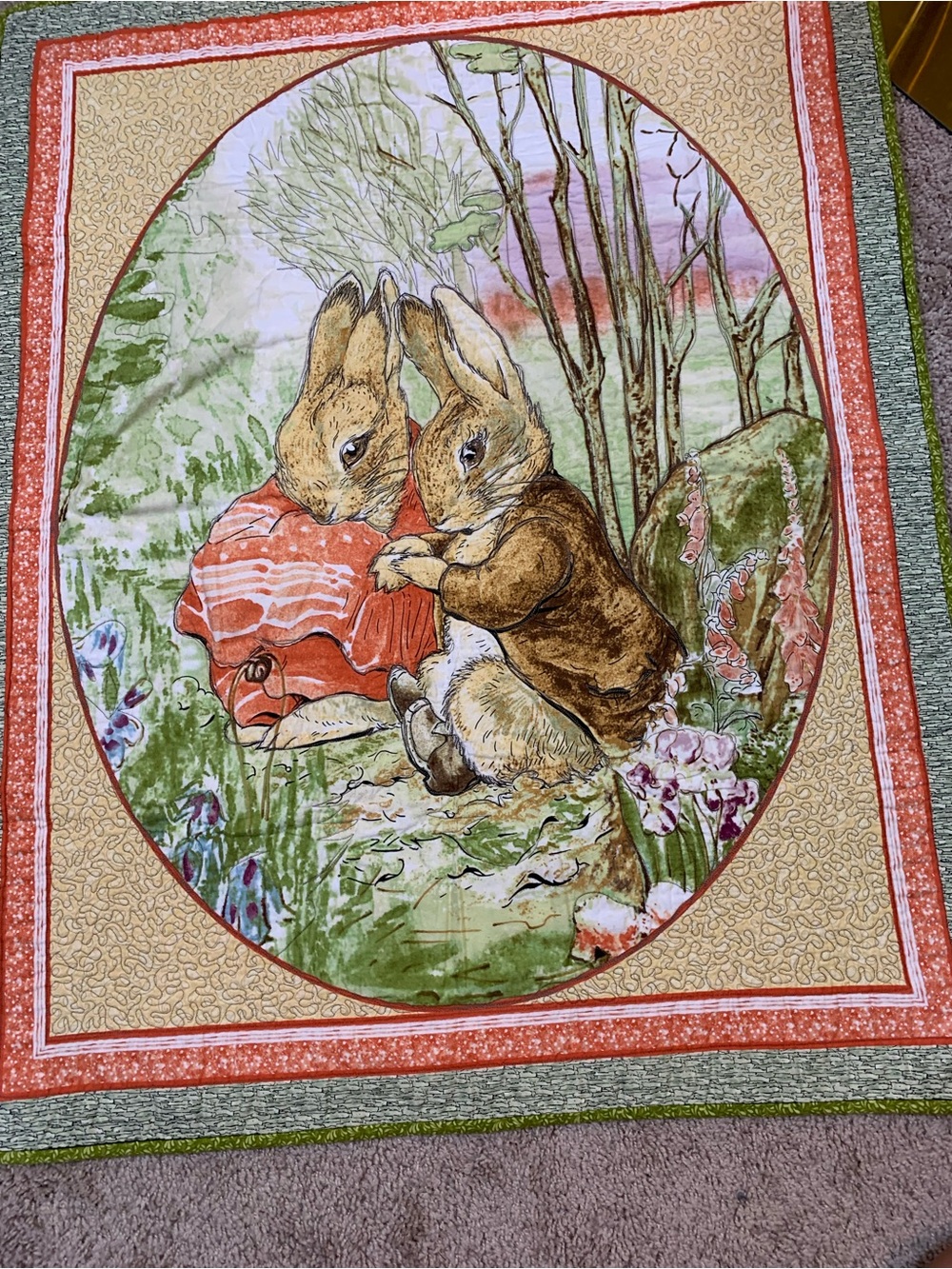 Peter Rabit handmade quilt